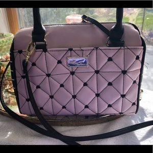 🖤Betsy Johnson Pink Black Silver Heart Purse🖤